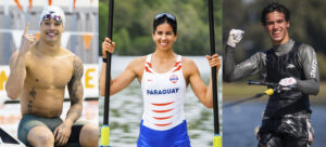 Fotografías cedidas por Panam Sports del nadador brasileño Guilherme Caribe (i), la remera paraguaya Nicole Martínez (c) y el esquiador chileno Matías González (d), quienes han sido elegidos junto con otros cuatro deportistas jóvenes como embajadores del deporte continental de cara a los Juegos Panamericanos Junior que acogerá Asunción del 9 al 23 de agosto de 2025. EFE/ Panam Sports /SOLO USO EDITORIAL/NO VENTAS/SOLO DISPONIBLE PARA ILUSTRAR LA NOTICIA QUE ACOMPAÑA (CRÉDITO OBLIGATORIO)