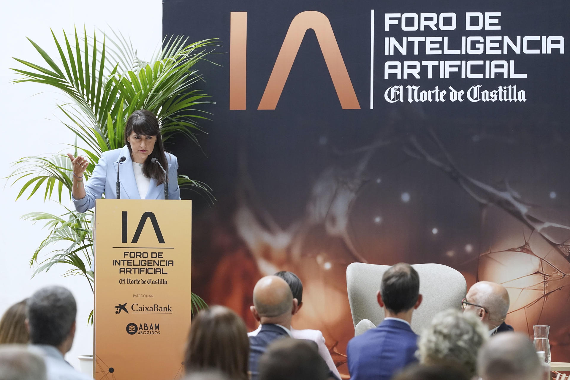 La Secretaria de Estado de Digitalización e Inteligencia Artificial, María González Veracruz, inaugura este martes en Valladolid unas jornadas sobre Inteligencia Artificial organizadas por El Norte de Castilla.EFE/Nacho Gallego