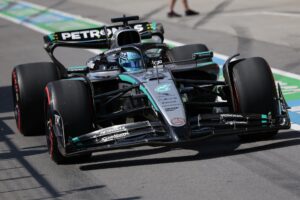 El inglés George Russell (Mercedes) ganó el Gran Premio de Canadá de la Fórmula Uno, que se disputó en el circuito Gilles Villeneuve de Montreal. EFE/EPA/SHAWN THEW / POOL