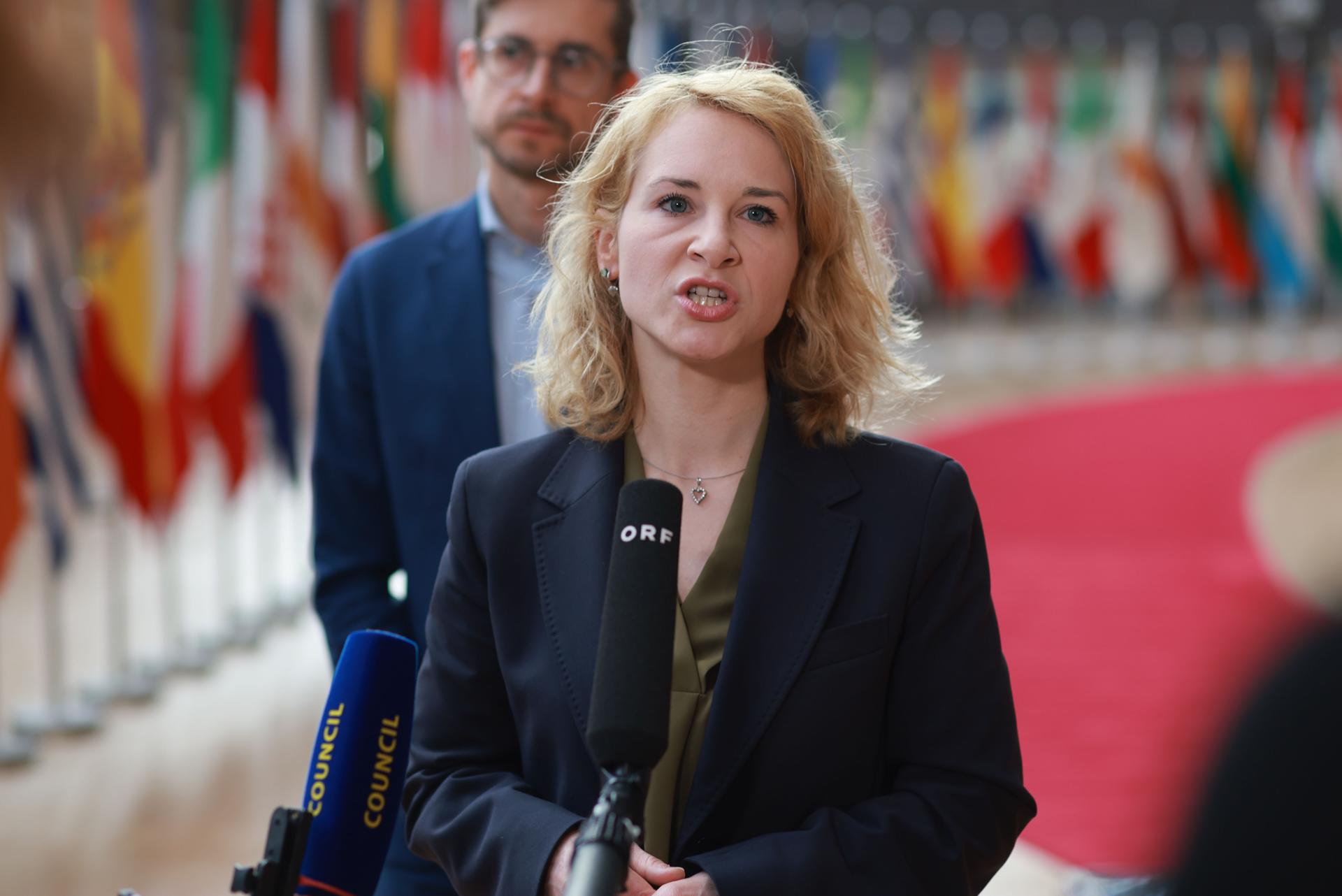 La ministra de Ciencia e Investigación de Austria, la socialdemócrata Eva-Maria Holzleitner. EFE/EPA/OLIVIER HOSLET