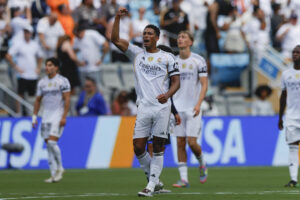 Jude Bellingham, autor del primer gol del Real Madrid ante el Pachuca en el Mundial de Clubes. EFE/ André Coelho