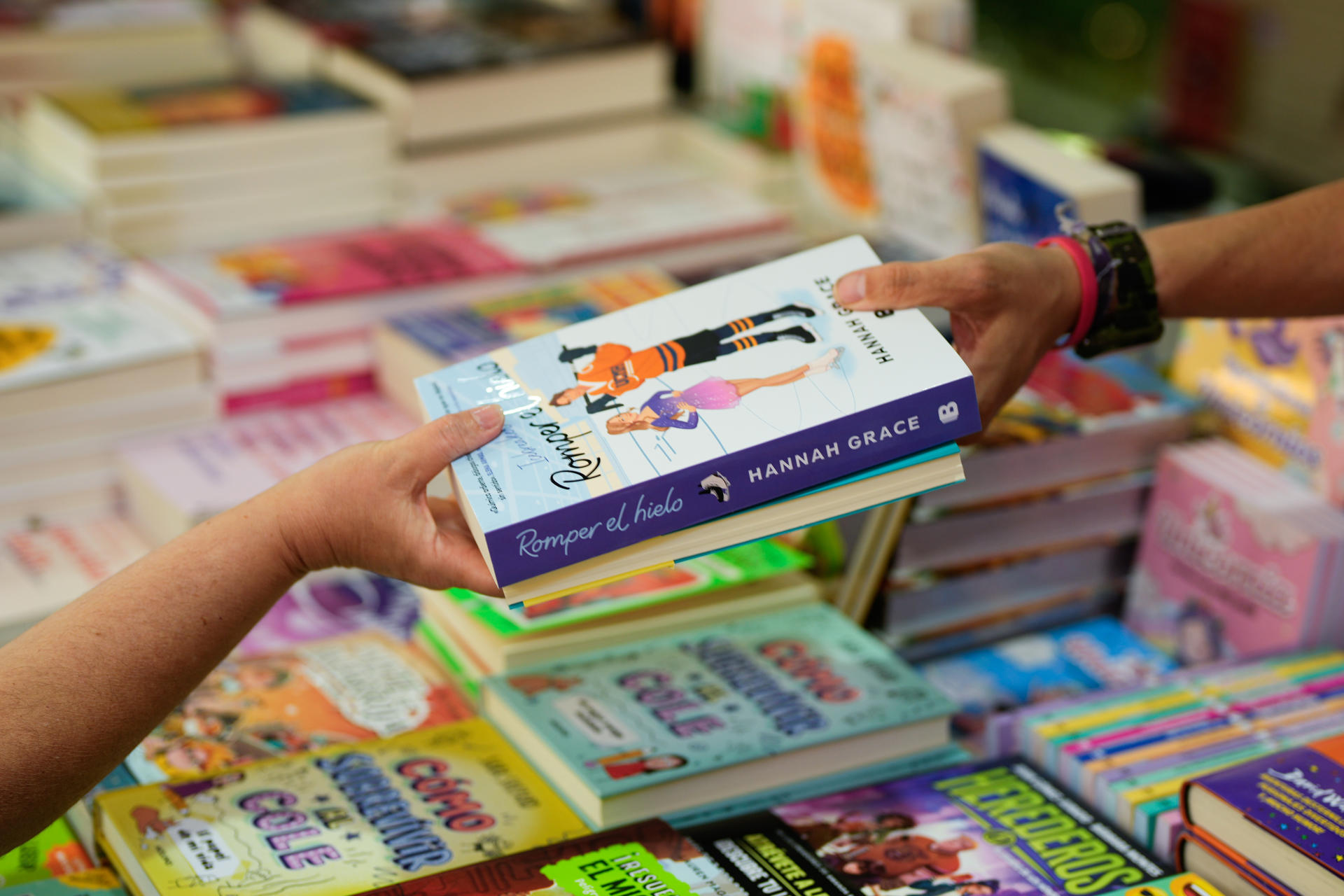 Una persona adquiere varios libros durante la 83 edición de la Feria del Libro, en una imagen de archivo. EFE/ Borja Sánchez-trillo