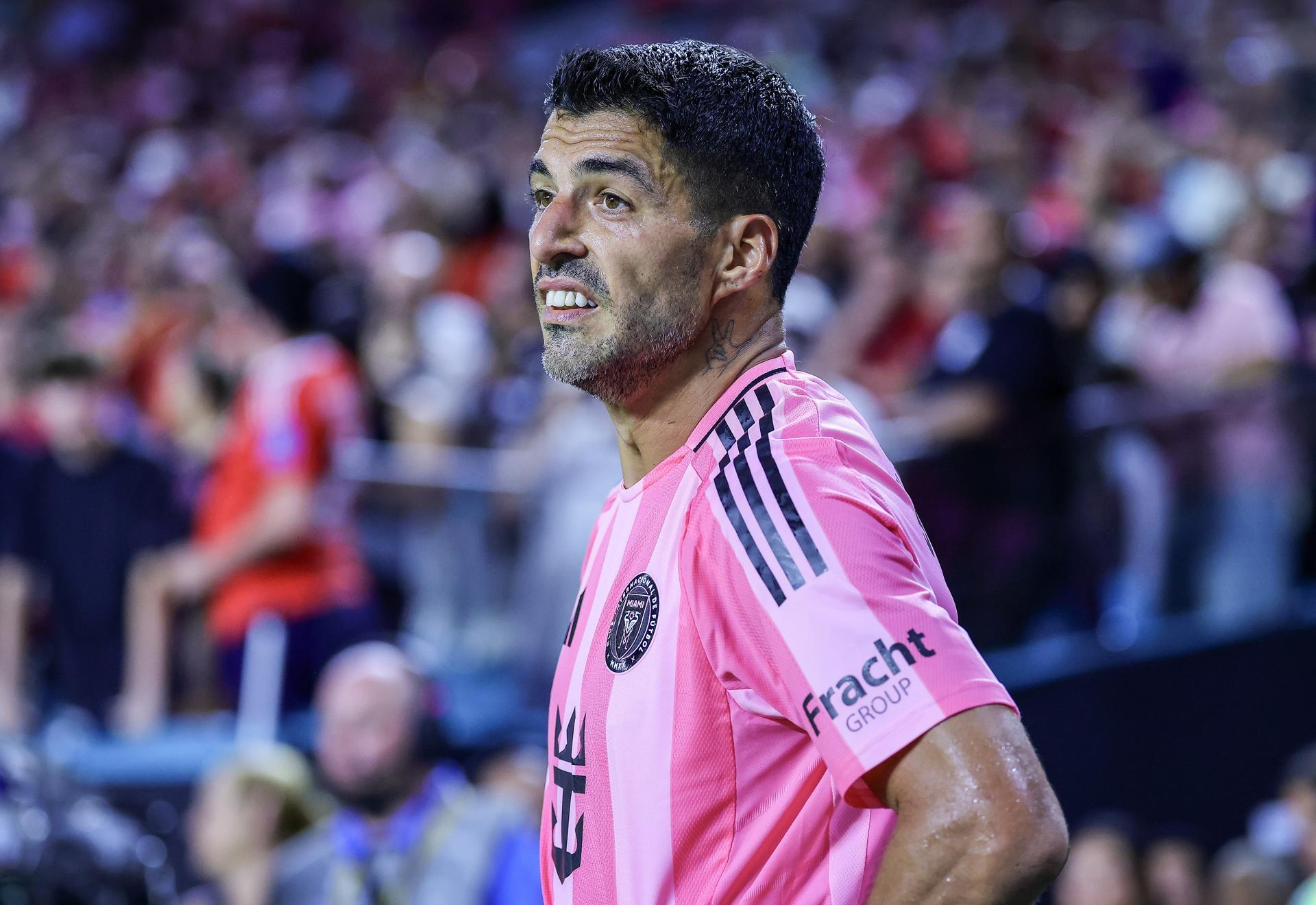 Luis Suárez, del Inter Miami, en un momento del partido del Mundial de Clubes ante el Al Ahly. EFE/EPA/CRISTOBAL HERRERA-ULASHKEVICH