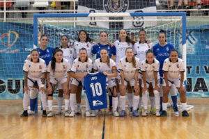 La Ciudad Autónoma de Ceuta contará, por primera vez en su historia, con un equipo en la Primera División Iberdrola de fútbol sala femenino al haber conseguido el ascenso la Agrupación Deportiva Ceuta tras completar una temporada redonda con jugadoras de seis nacionalidades diferentes. EFE/ Rafael Peña
