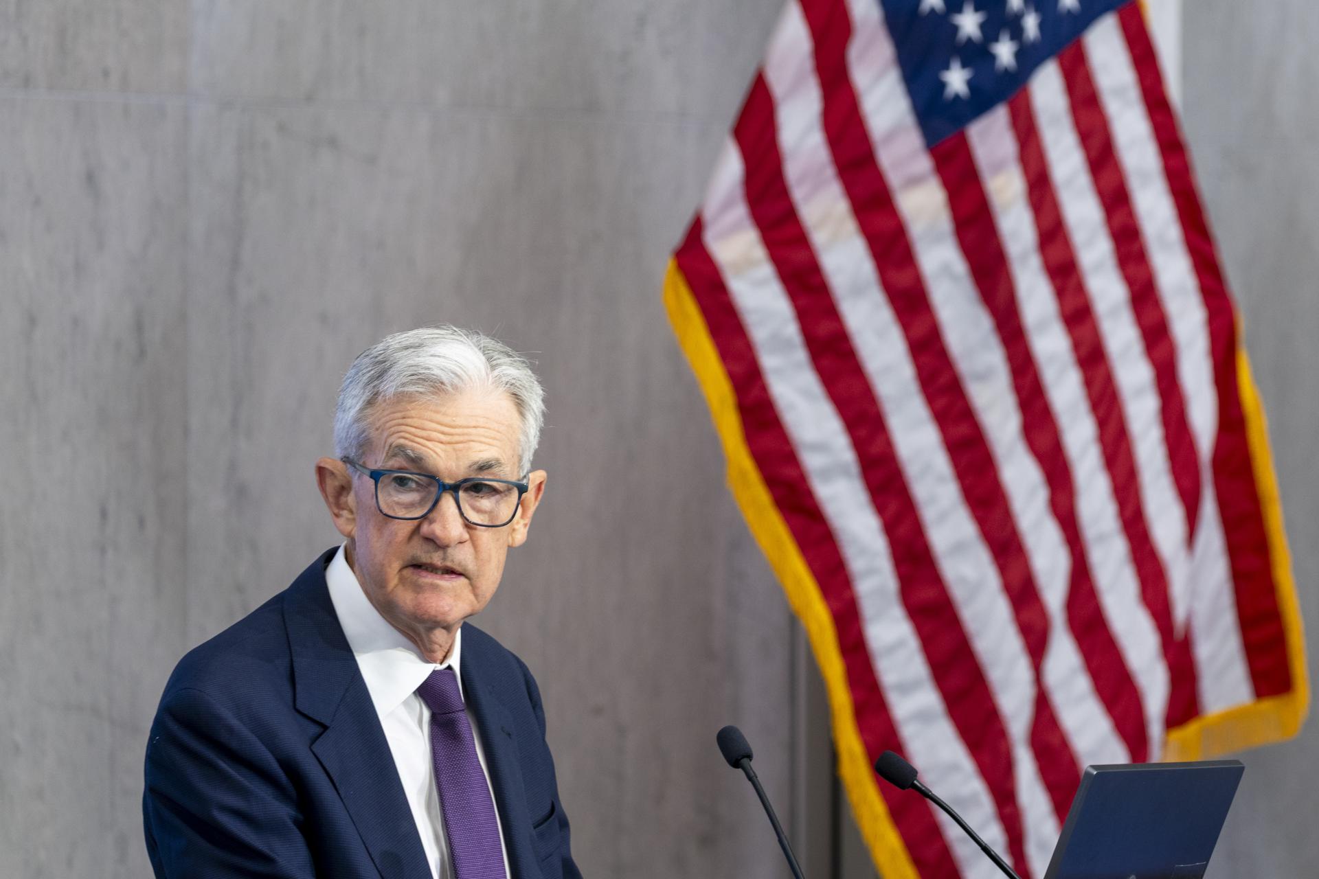 Fotografía del presidente de la Reserva Federal, Jerome Powell. EFE/Shawn Thew
