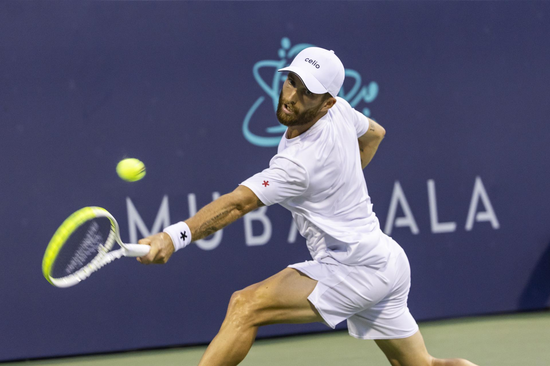 El francés Corentin Moutet cayó derrotado en la semifinal del DC Open ante Alex de Minaur. EFE/EPA/JIM LO SCALZO