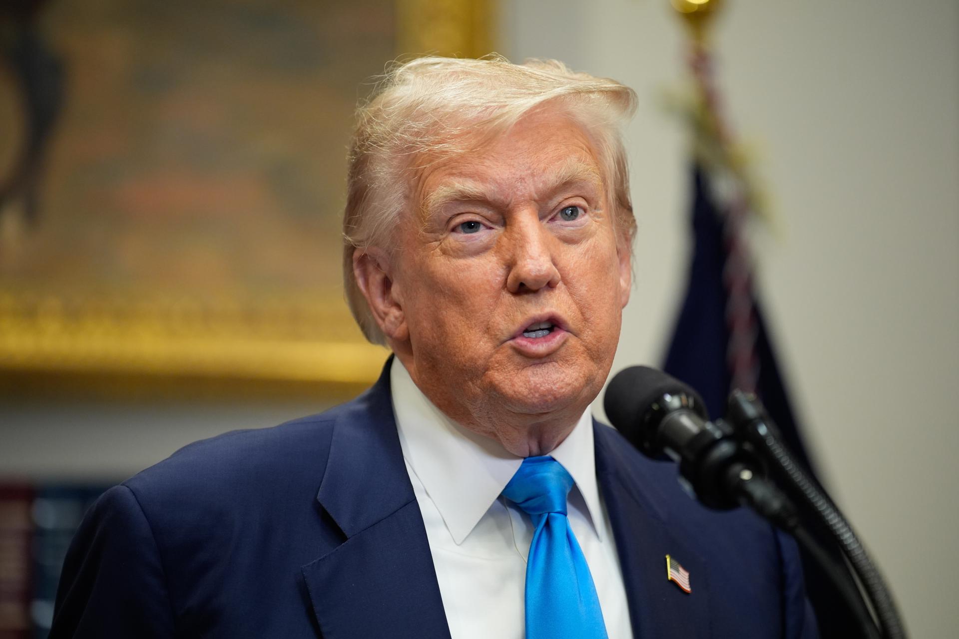 El presidente de EE.UU., Donald Trump en Washington, DC, el 30 de julio de 2025. EFE/YURI GRIPAS / POOL