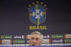 Fotografía de archivo del 9 de junio de 2025 del entrenador de la selección brasileña de fútbol, Carlo Ancelotti. EFE/Isaac Fontana
