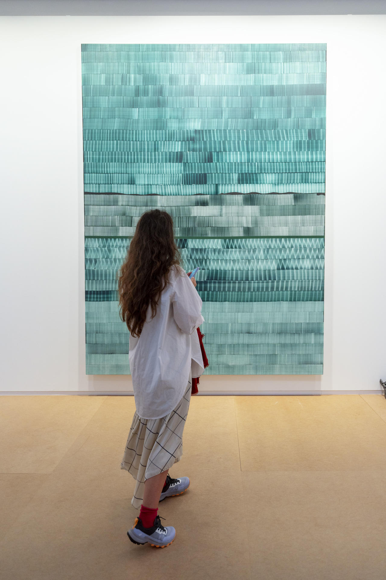 Inauguración de la exposición Breathing Bay, de Juan Uslé, este miércoles en Santander. EFE/ Román G. Aguilera