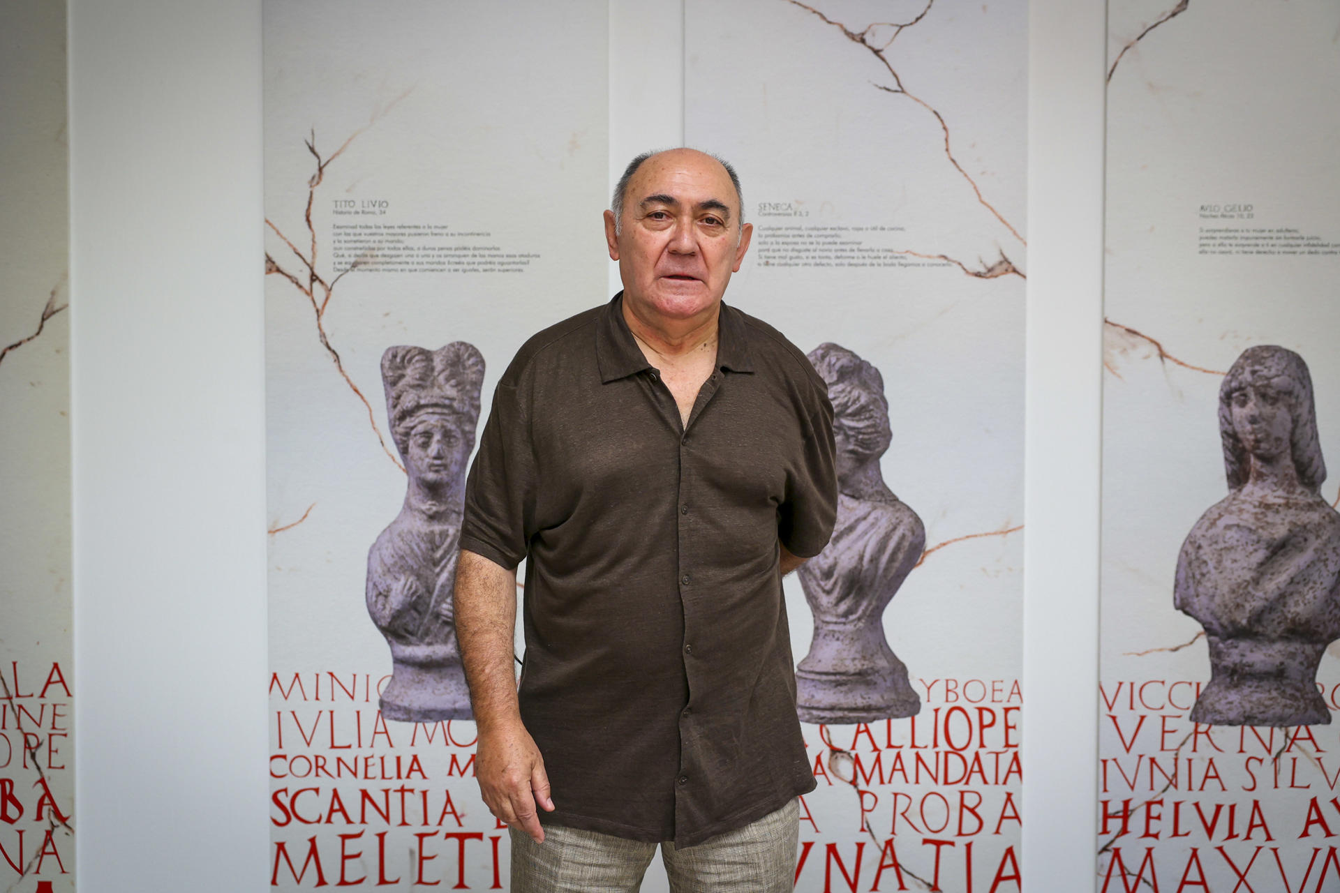 El actor Arturo Querejeta, en una entrevista con EFE en el Festival de Teatro de Mérida.  EFE/ Jero Morales
