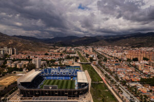 Fotografía de Jorge Zapata, en la que puede verse una imagen de archivo del 26 de mayo de 2023 del estadio de la Rosaleda, en la ciudad de Málaga. EFE