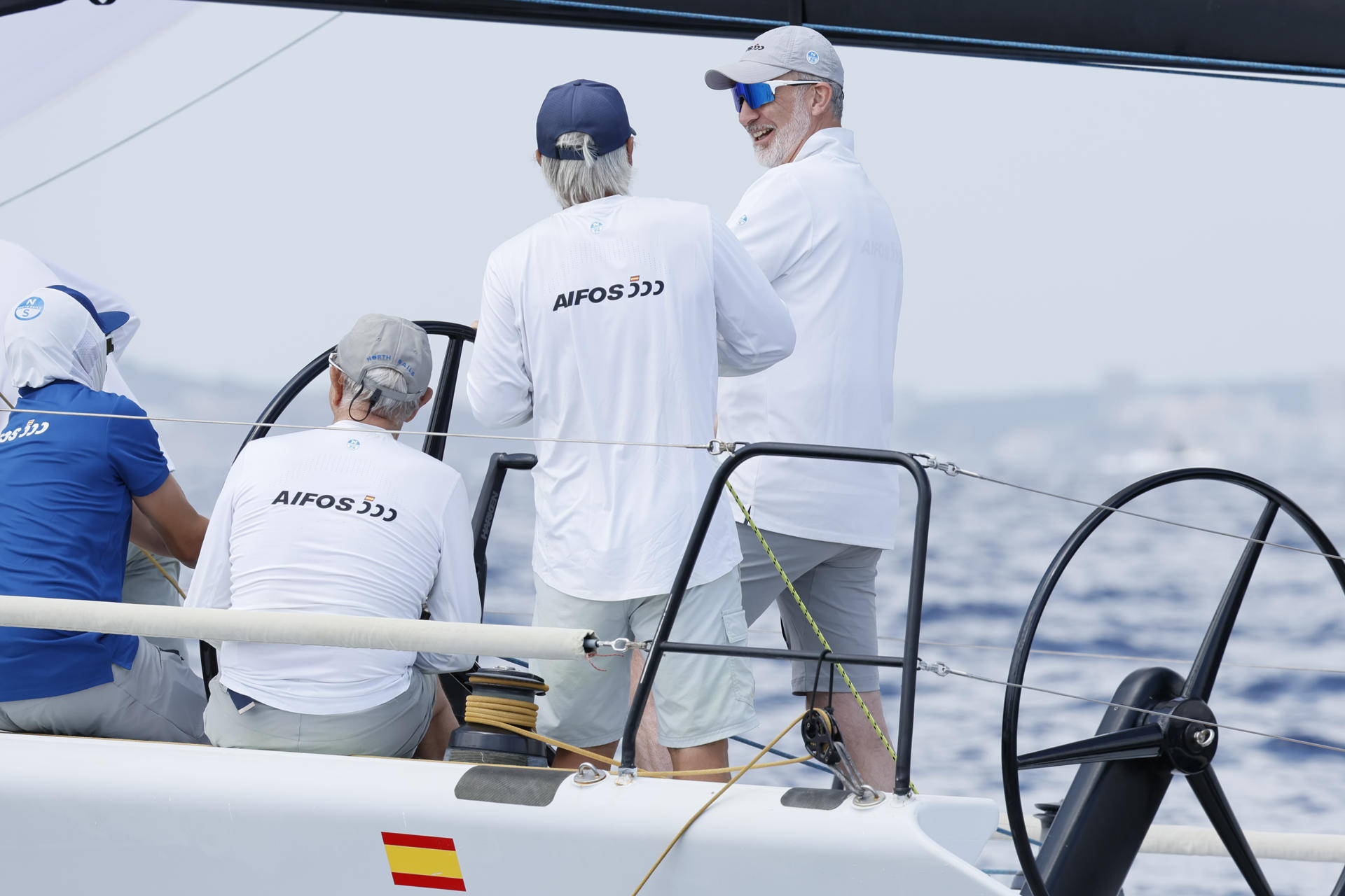Felipe VI a bordo del Aifos el pasado día 27. EFE/Ballesteros