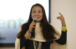Fotografía de archivo, tomada el pasado 10 de marzo, de la ministra de Ambiente y Desarrollo Sostenible de Colombia, Lena Estrada Añozaki, en Bogotá (Colombia). EFE/Mauricio Dueñas