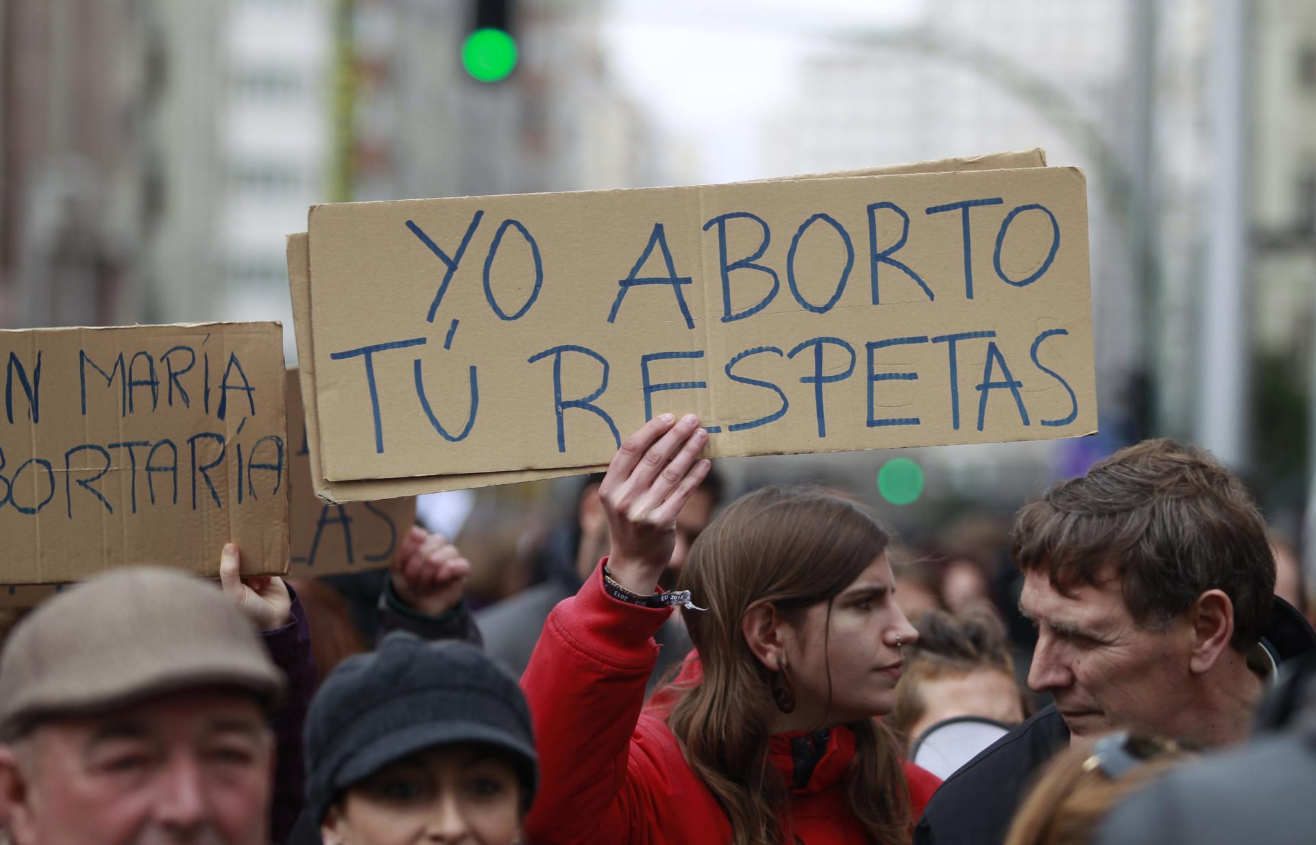Protesta a favor del aborto en Madrid. EFE Archivo Víctor Lerena