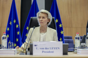 Imagen de archivo de la presidenta de la Comisión Europea (CE), Ursula von der Leyen.EFE/ Pablo Garrigós