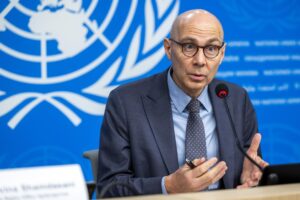 El alto comisionado de la ONU para los derechos humanos, Volker Türk, en una imagen de archivo. EFE/EPA/MARTIAL TREZZINI