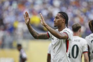 Joao Pedro anotó el gol con el que Chelsea se impone al descanso por 0-1 ante el Fluminense en la semifinal del Mundial de Clubes en East Rutherford, New Jersey. EFE/EPA/CJ GUNTHER