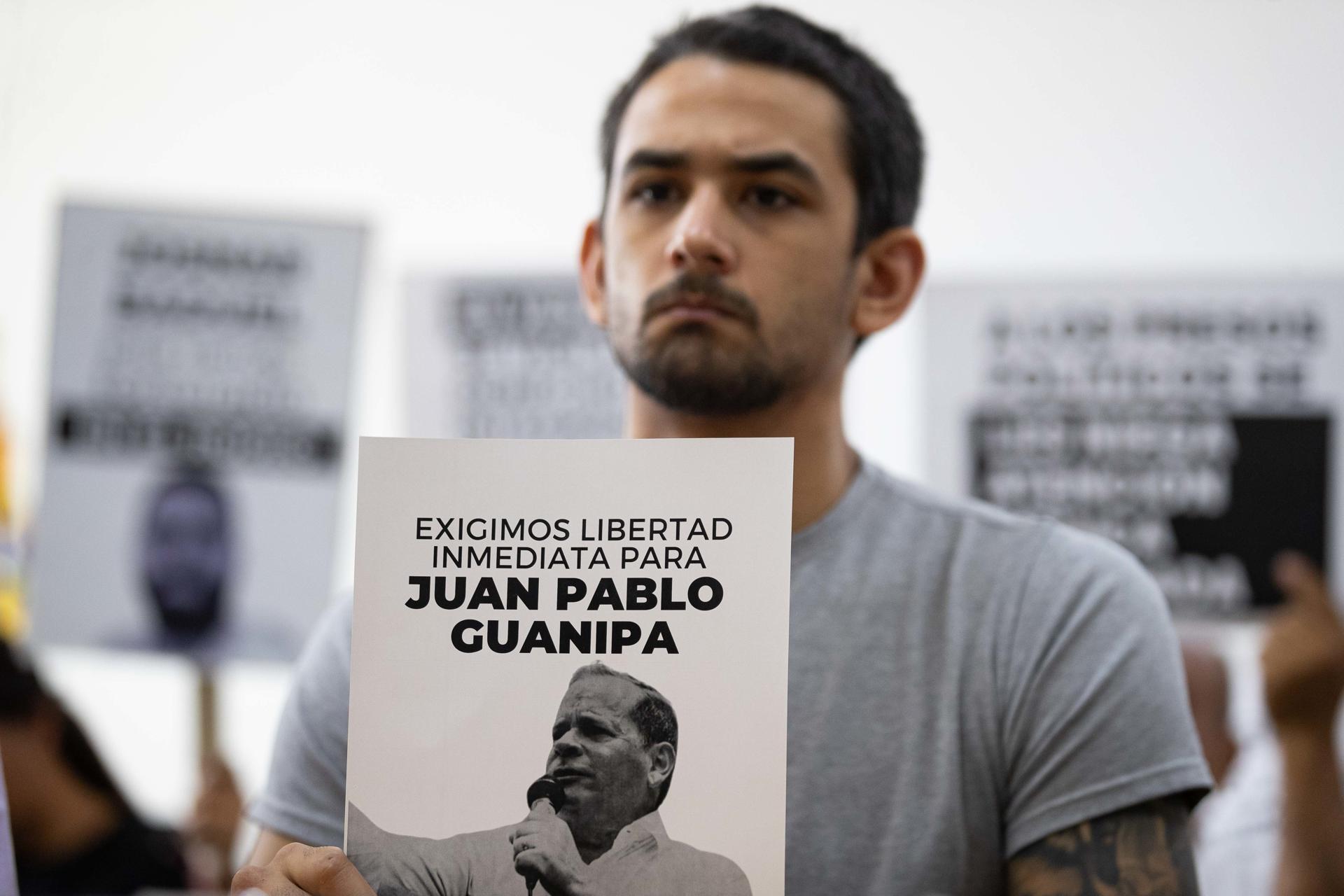 Fotografía de archivo de Ramón Guanipa, hijo del exdiputado y dirigente opositor venezolano Juan Pablo Guanipa, en Caracas (Venezuela). EFE/ Ronald Peña R