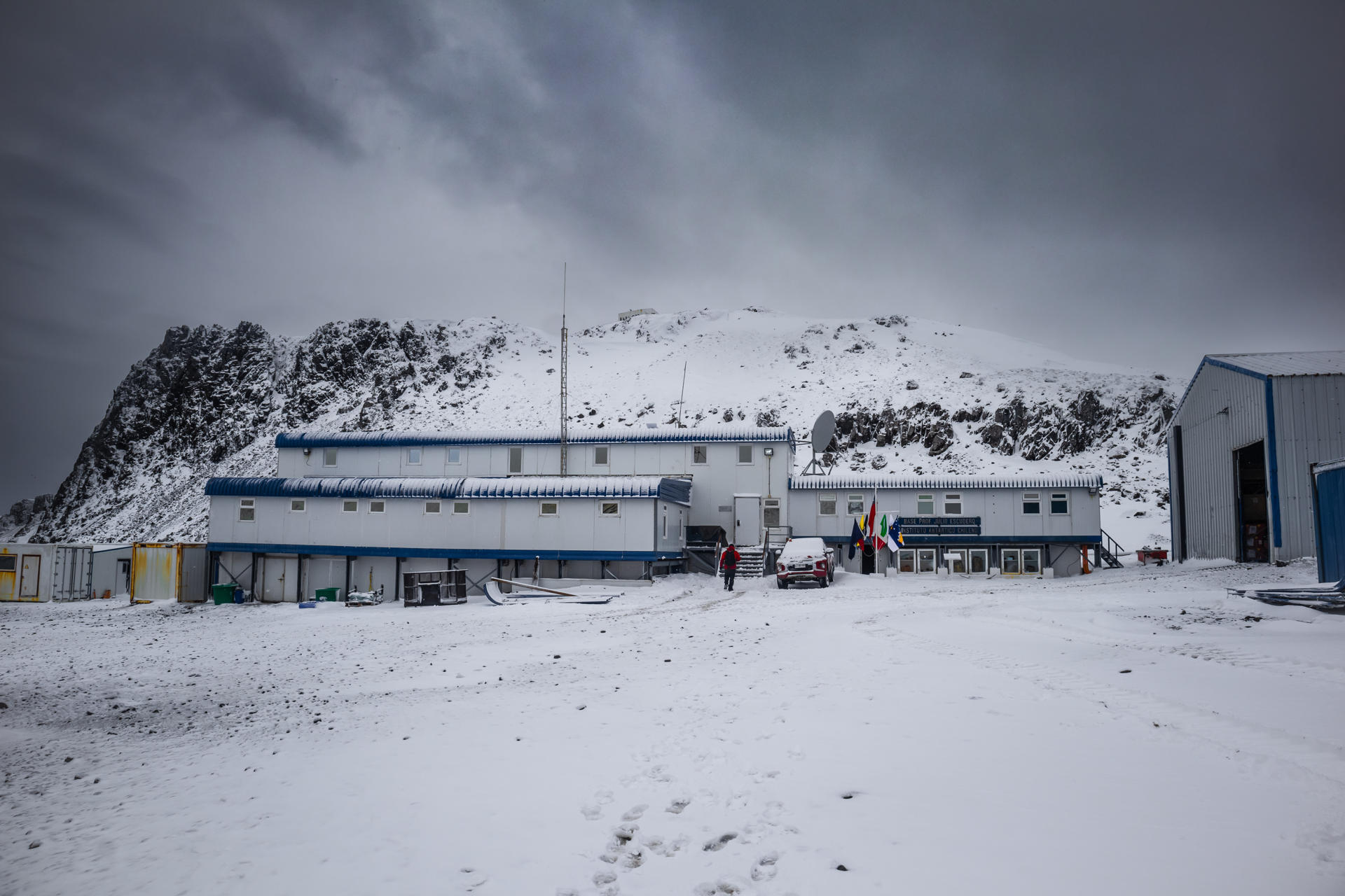 Fotografía cedida por el Instituto Nacional Antártico de Chile que muestra la Base Escudero en la Antártida. EFE/Instituto Nacional Antártico de Chile