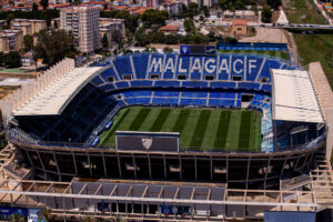 Fotografía de Jorge Zapata, en la que puede verse una imagen de archivo del 26 de mayo de 2023 del estadio de la Rosaleda, en la ciudad de Málaga. EFE
