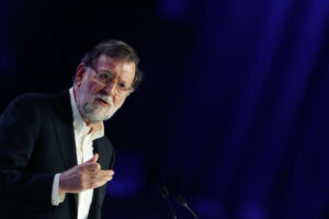 El expresidente del Gobierno Mariano Rajoy durante el XXI Congreso Nacional del PP, este viernes en el recinto ferial Ifema de Madrid. EFE/Javier Lizón