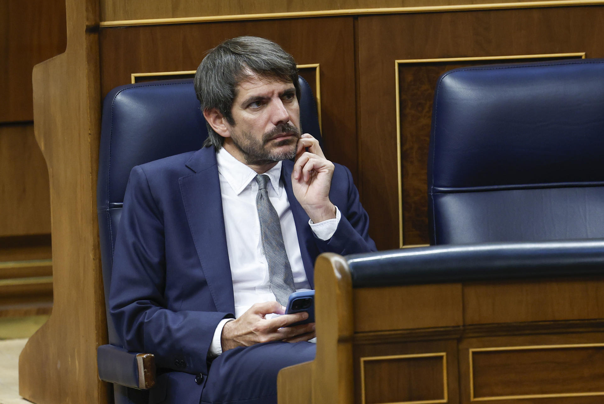 El ministro de Cultura, Ernest Urtasun, en un pleno del Congreso . EFE/Chema Moya