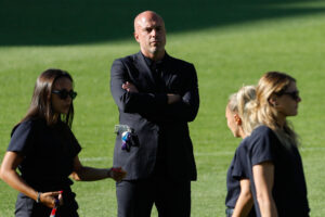 El entrenador de la selección italiana, Andrea Soncin, en el Stade de Suisse este jueves, en Berna, previo al partido de la fase de grupos del Grupo B que disputan mañana ante España. EFE/ Ana Escobar