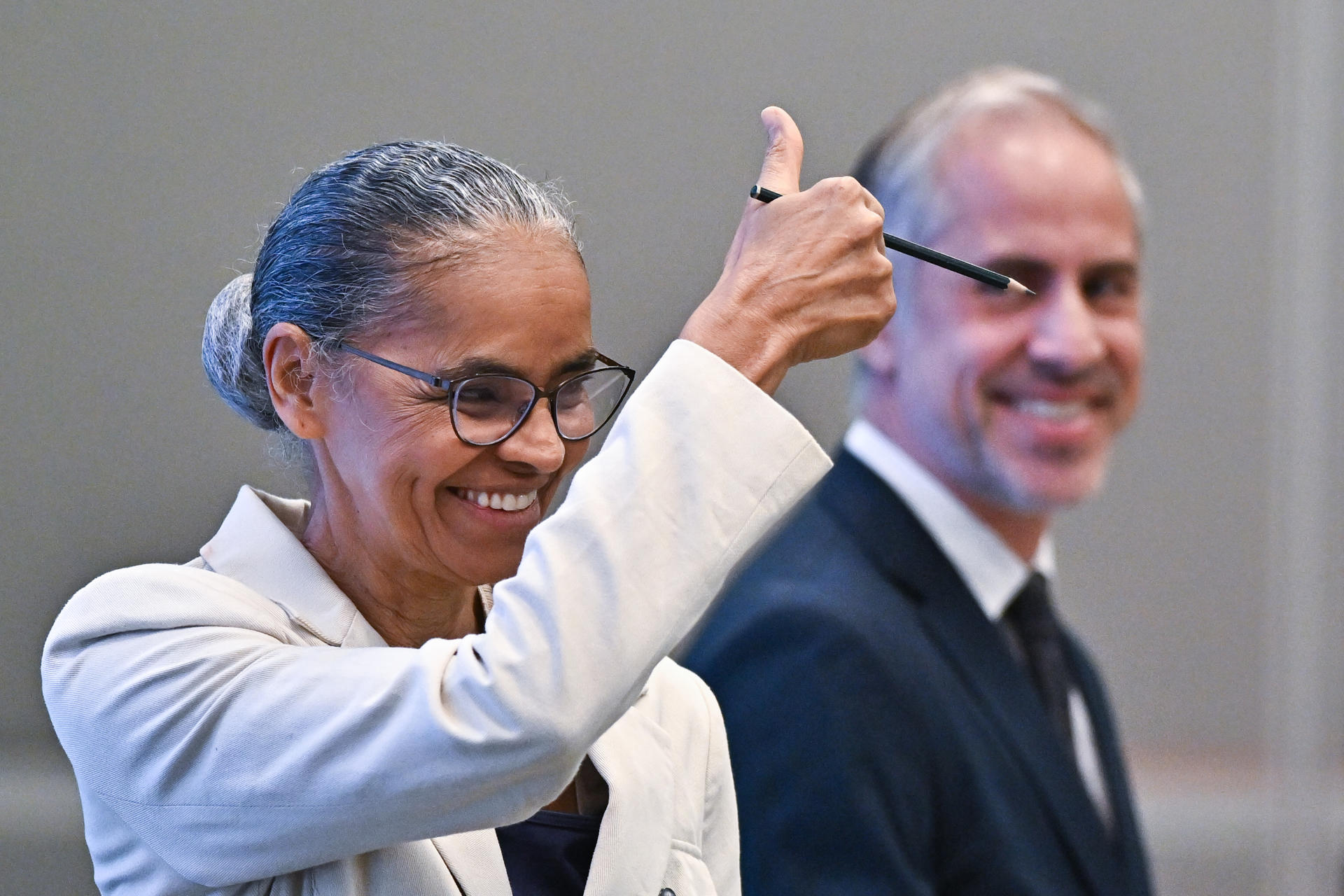 La ministra de Medio Ambiente de Brasil, Marina Silva, participa en la Conferencia Mundial sobre Clima y Salud 2025 este martes, en el Centro Internacional de Convenciones en Brasilia (Brasil). EFE /Andre Borges