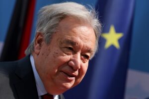 Fotografía de archivo del 13 de mayo de 2025 del secretario general de la ONU, António Guterres, en Berlin (Alemania). EFE/ Filip Singer