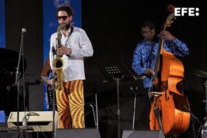 Ariel Brínguez Quintet actúa este sábado, durante el festival de Jazz Cádiz que se celebra durante todo el fin de semana en la ciudad andaluza. EFE/ Román Ríos