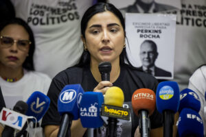 Fotografía de archivo de Aurora Silva, esposa del exdiputado Freddy Superlano, en Caracas (Venezuela). EFE/ Miguel Gutiérrez