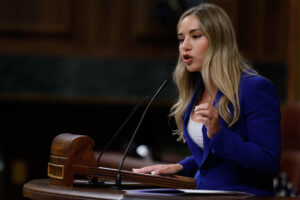 La diputada del PP Noelia Núñez en el Pleno del Congreso de los Diputados. EFE/Sergio Pérez