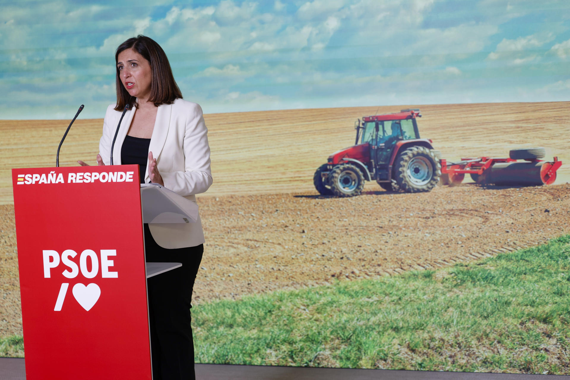 Imagen de Esther Peña, en la sede de Ferraz. EFE/ Mariscal