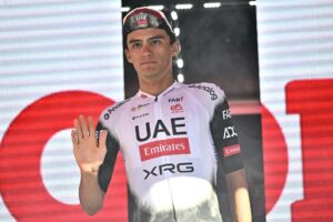 El mexicano Isaac del Toro (UAE Team Emirates - XRG). EFE/EPA/LUCA ZENNARO/Archivo
