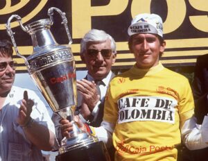 Foto de archivo del exciclista colombiano Luis Alberto 'Lucho' Herrera", campeón de la Vuelta a España en 1987. EFE/ARCHIVO