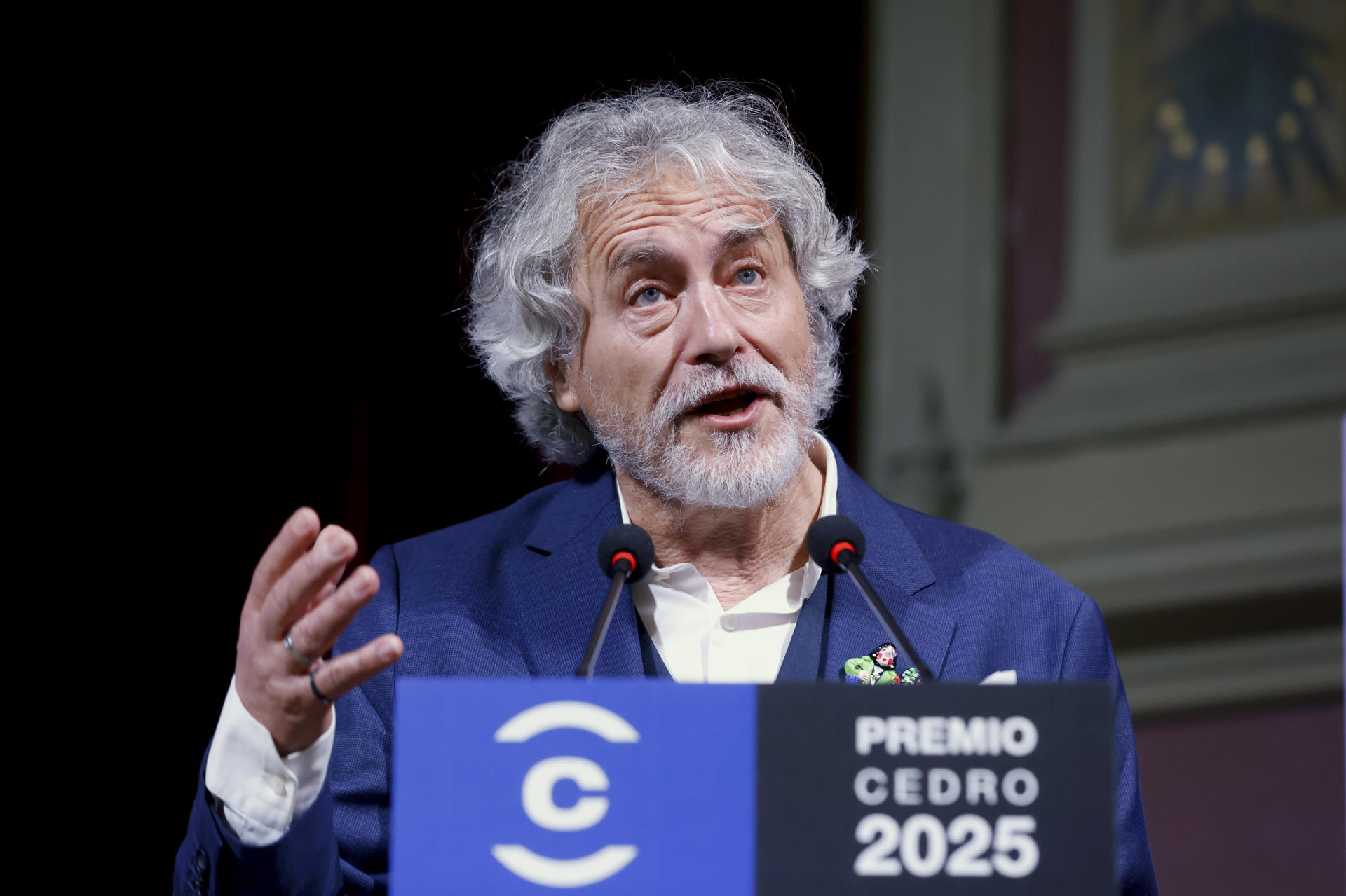 Imagen de archivo (25/04/2025).- Entrega del premio CEDRO al escritor y periodista Manuel Rivas, organizado por el Centro Español de Derechos Reprográficos (CEDRO), en Madrid. EFE/ Blanca Míllez