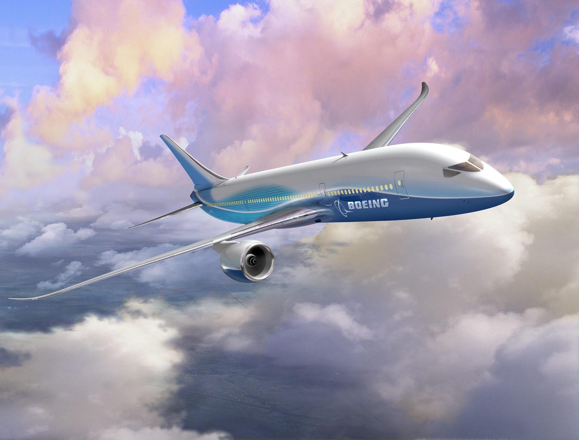 Dibujo de un avión Boeing 7E7. EFE/epa/BOEING COMPANY FILES