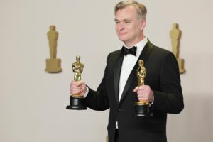 Fotografía de archivo del director de cine Christopher Nolan. EFE/EPA/Allison Dinner