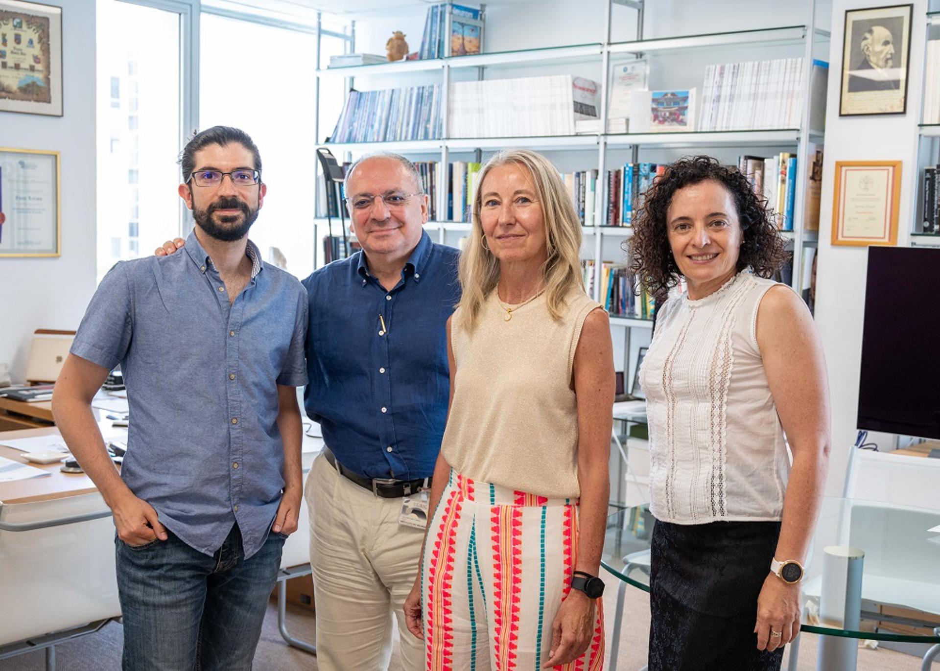 Los investigadores Álvaro García, Juan Lerma, Ana Valero Paternain y María Isabel Aller. Fuente: IN CSIC-UMH