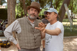 Imagen del rodaje de 'Arriba Tutto', el primer largometraje dirigido por José Mota. Foto: Jimena San Miguel @volvoreta cedida por A Contracorriente Films. EFE
