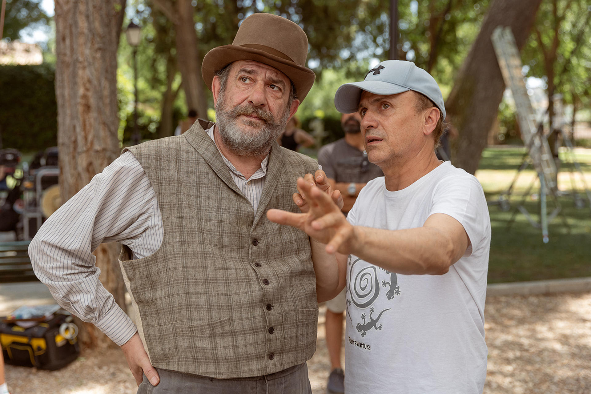 Imagen del rodaje de 'Arriba Tutto', el primer largometraje dirigido por José Mota. Foto: Jimena San Miguel @volvoreta cedida por A Contracorriente Films. EFE