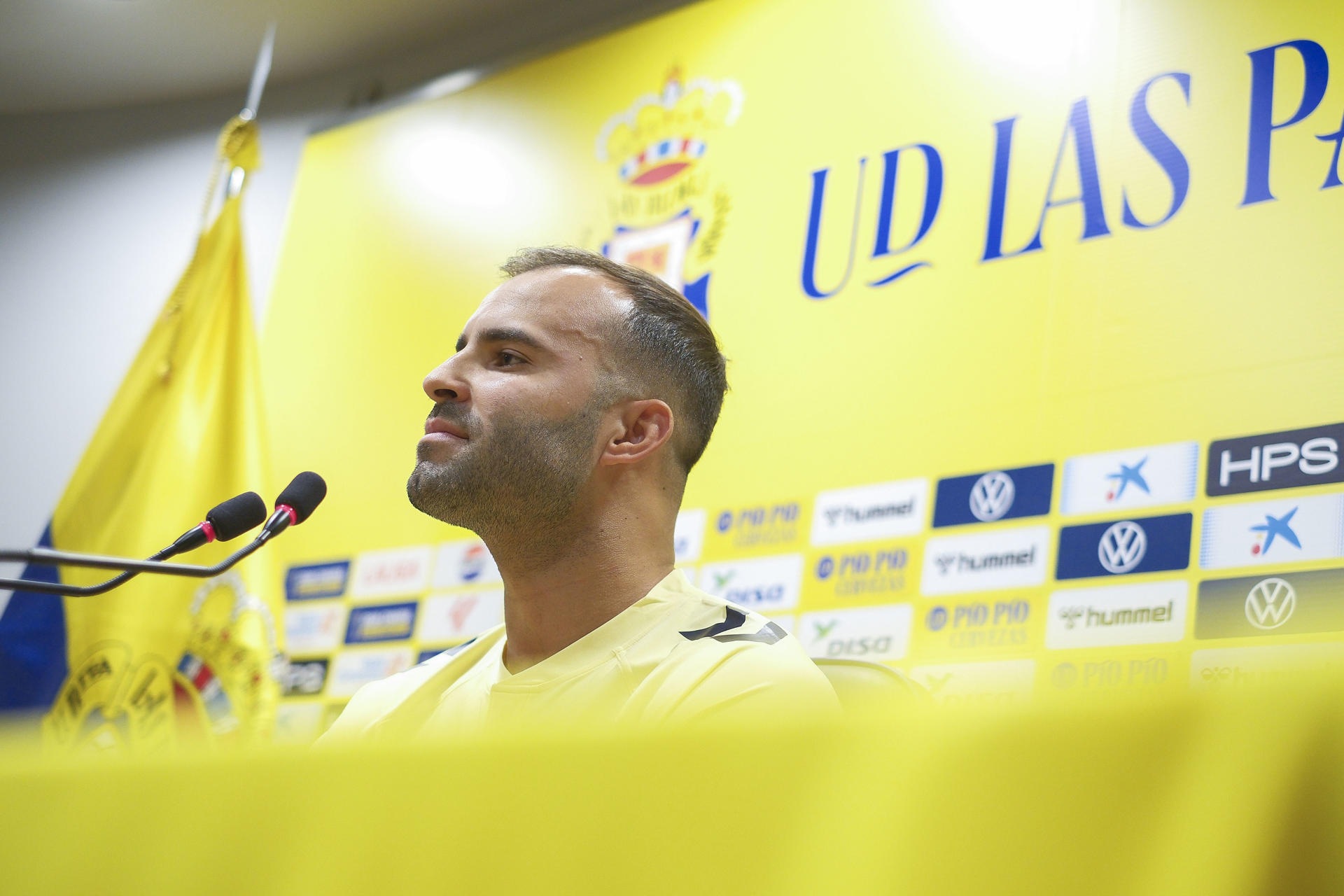 La Unión Deportiva Las Palmas presenta este sábado al exdelantero del Real Madrid y el París Saint Germain Jesé Rodríguez, que regresa a su isla natal para abrir una tercera etapa en el club. EFE/ Ángel Medina G.
