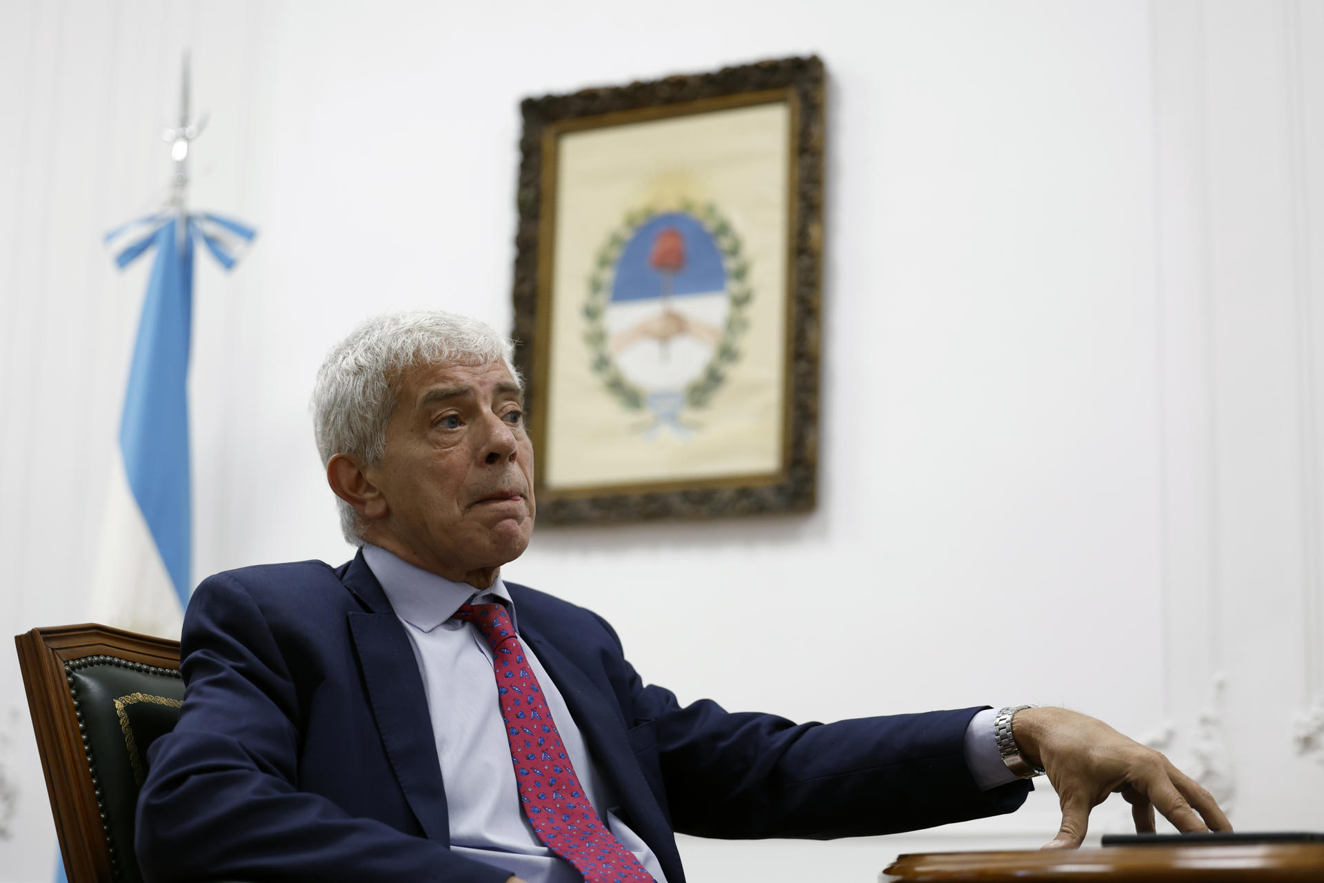 Fotografía de archivo del ministro de Justicia de Argentina, Mariano Cúneo Libarona, durante una entrevista con EFE, en Madrid (España). EFE/Javier Lizón