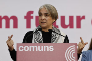 Imagen de archivo (16/11/2024) de la exalcaldesa de Barcelona, Ada Colau, en la IV Asamblea Nacional de Comuns (Catalunya en Comú) celebrada, en Barcelona. EFE/ Toni Albir