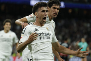 Foto de archivo del ya exdefensa del Real Madrid Jacobo Ramón, que celebra su gol durante el partido de la jornada 36 de LaLiga ante el Mallorca. EFE/Chema Moya