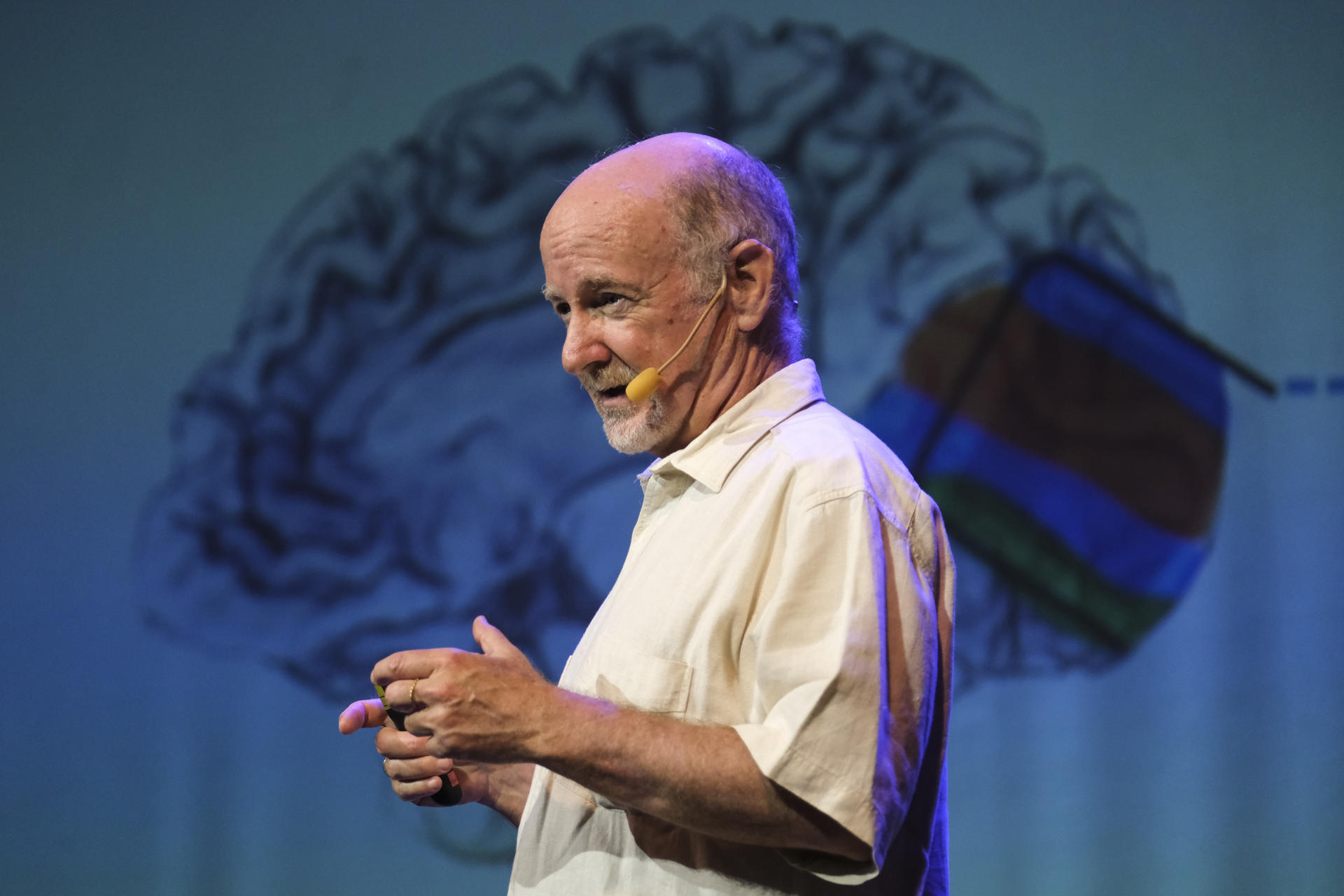 El neurocientífico Rafael Yuste participa este jueves en el acto de clausura de la primera edición del campus Internacional Ciudad de La Laguna, organizado por la Universidad de La Laguna (ULL). EFE/Alberto Valdés