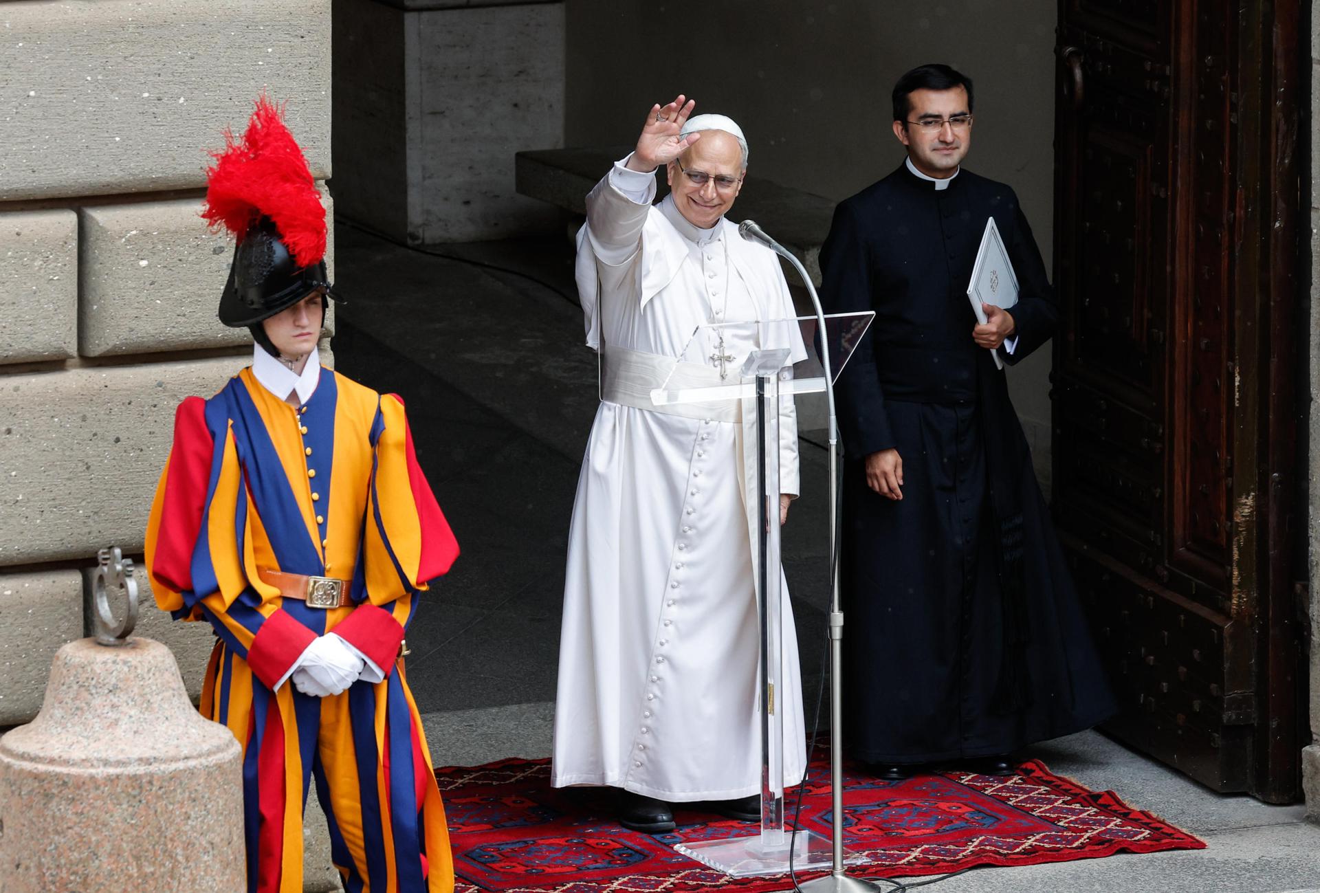 El papa León XIV este sábado en Castel Gandolfo. EFE/EPA/GIUSEPPE LAMI