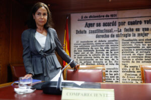 Isabel Pardo de Vera, expresidenta de Adif, en una imagen de archivo en la comisión de investigación del caso Koldo en el Senado.-EFE/ Mariscal