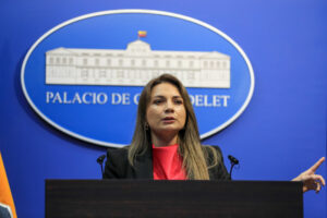 Fotografía de archivo de la portavoz del Gobierno de Ecuador, Carolina Jaramillo. EFE/ José Jácome