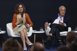 Imagen de archivo de la vicepresidenta primera y ministra de Hacienda, María Jesús Montero.EFE/Mariscal